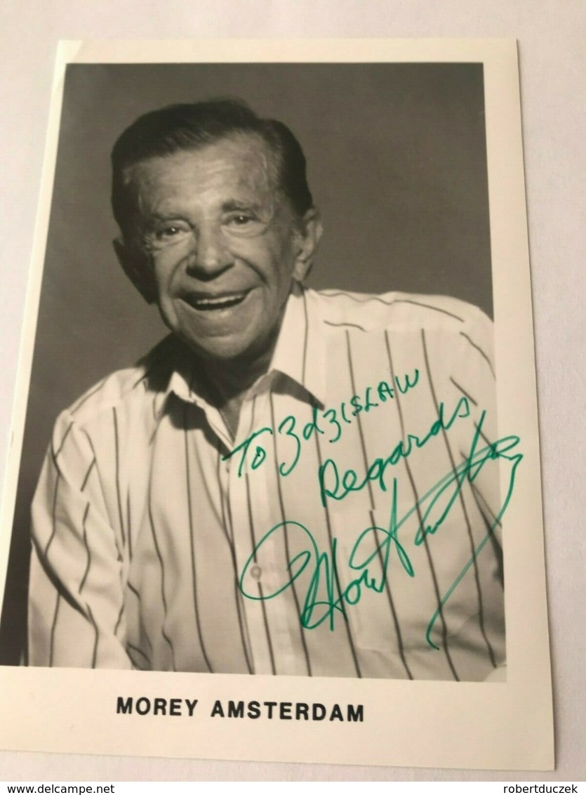 Morey Amsterdam Actor Photo Autograph Hand Signed 12x17 Cm - Fotos Dedicadas