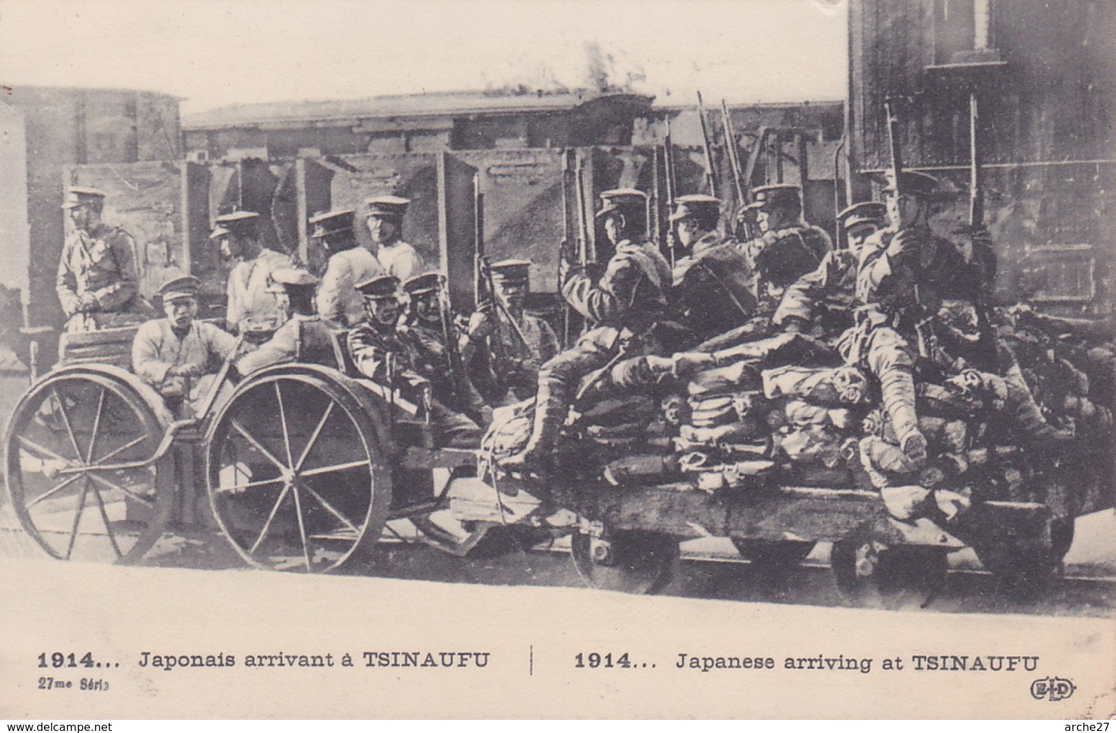 CPA - MILITARIA - Japonais Arrivant  à TSINAUFU - 1914 - Weltkrieg 1914-18