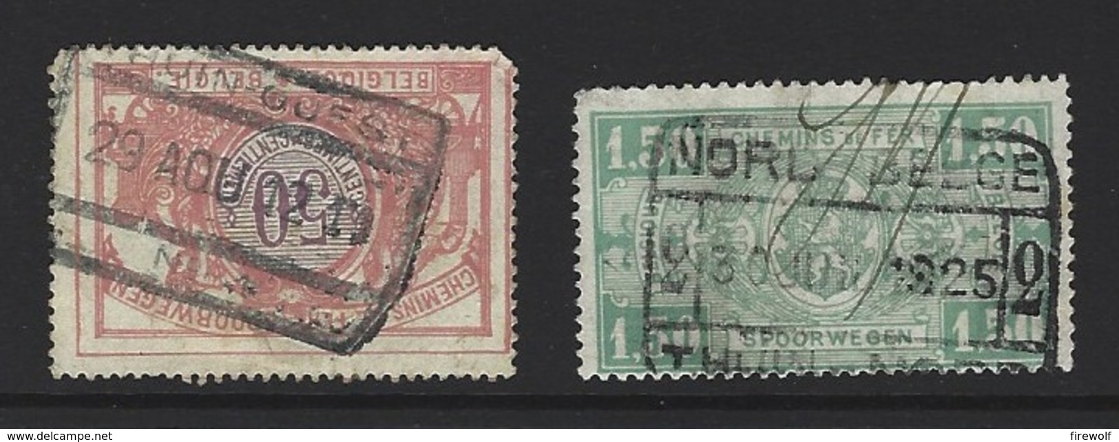 Y84 - Belgium - Railway Parcel Stamps - Used - Thuin - Other & Unclassified