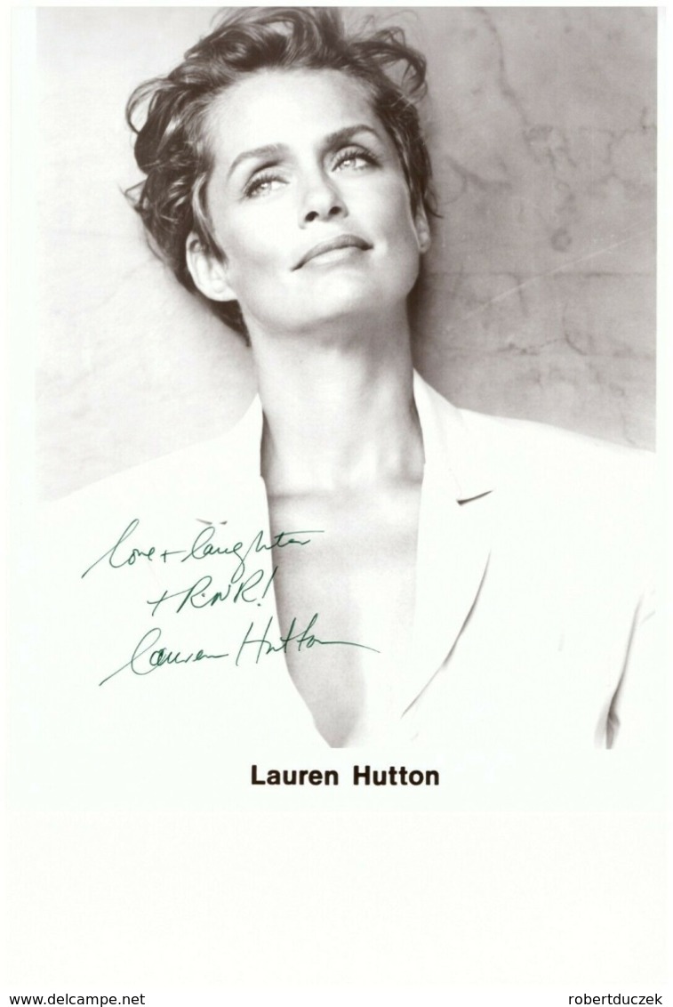 Lauren Hutton Actress Photo Autograph Hand Signed 20x25 Cm - Fotos Dedicadas