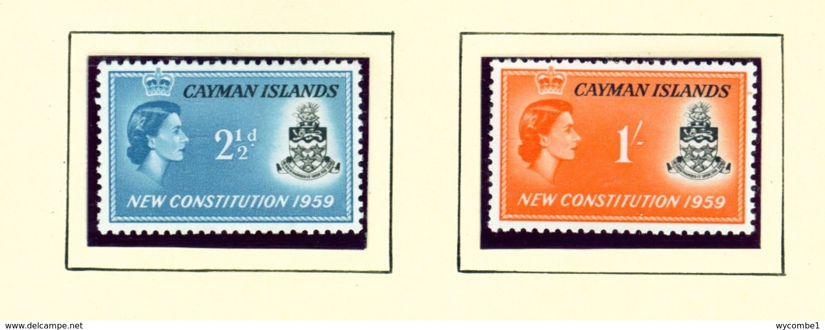 CAYMAN ISLANDS - 1959 New Constitution Set Unmounted/Never Hinged Mint - Cayman Islands