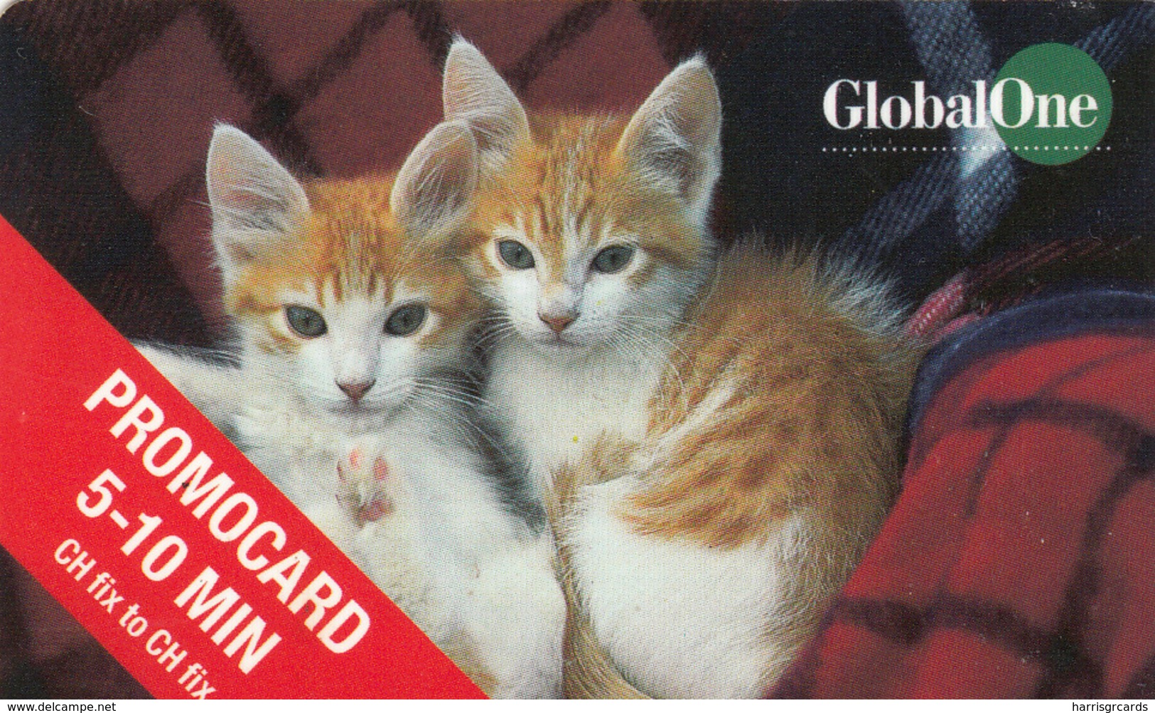 SWITZERLAND - Kittens ,Global One Prepaid Card , Used - Suiza