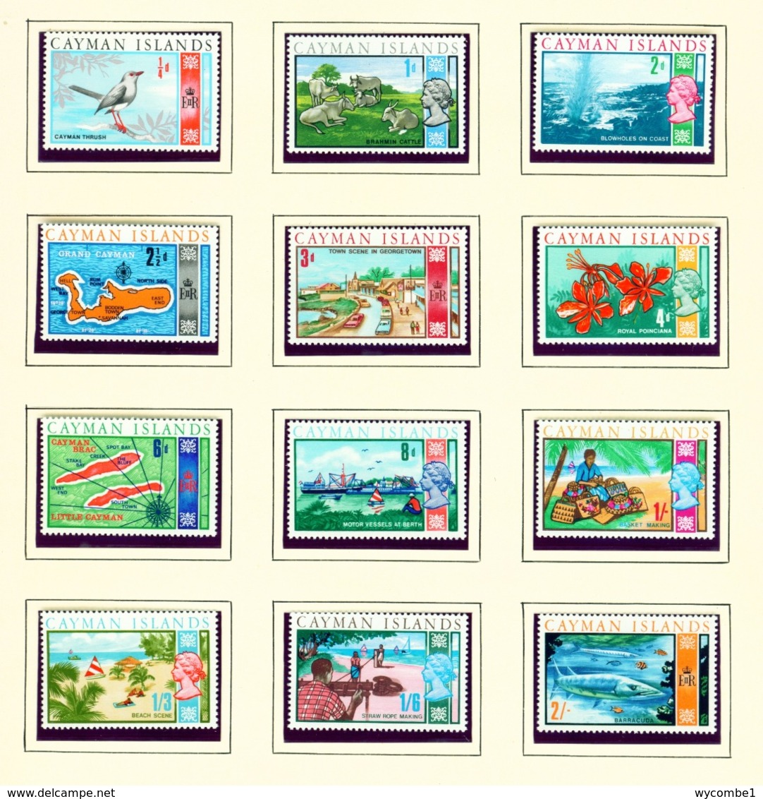 CAYMAN ISLANDS - 1969 Definitives Set Unmounted/Never Hinged Mint - Cayman Islands