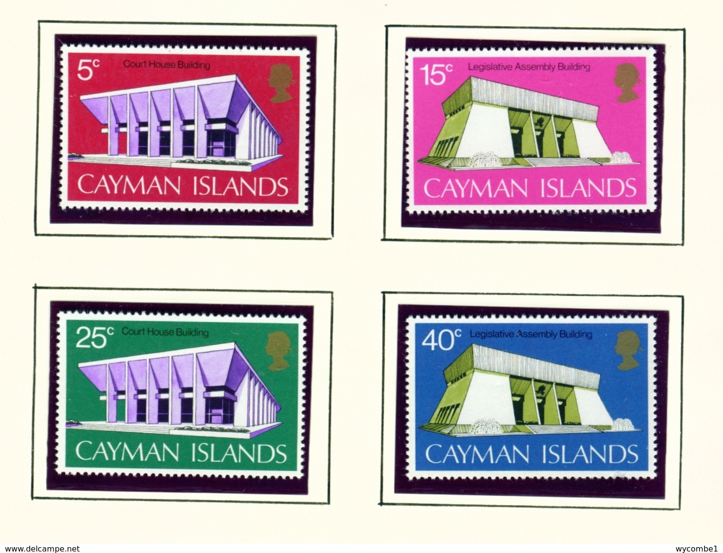 CAYMAN ISLANDS - 1972 New Government Buildings Set Unmounted/Never Hinged Mint - Cayman Islands