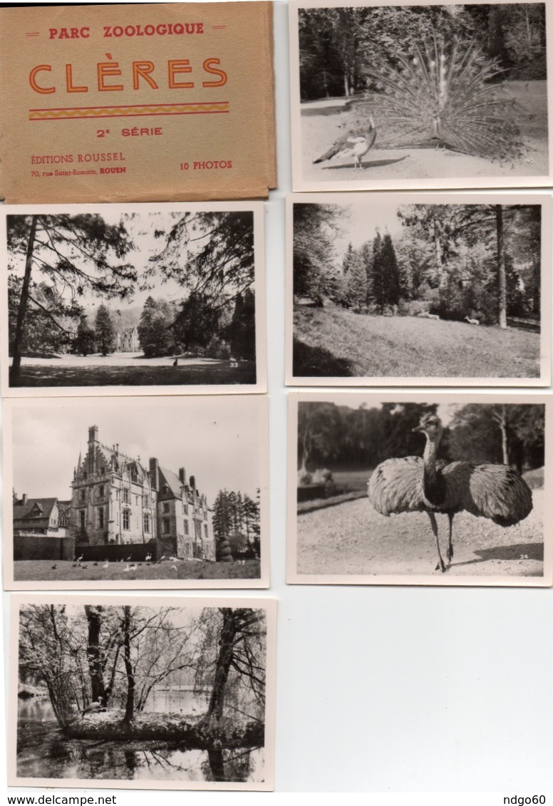 Clères (parc Zoologique) - Carnet De 10 Photos Dim 9 X 6 Cm (complet) - Lugares