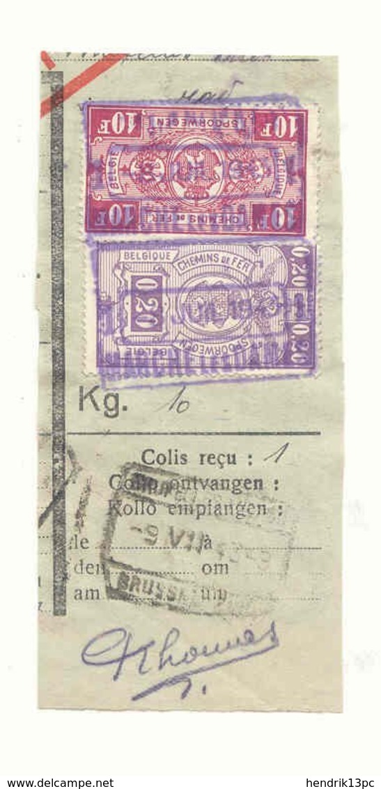 D548A -België Spoorwegen Nord Belge Op Fragment Stempel MARCHE LES DAMES 1 Nord Belge Weggesneden - Nord Belge