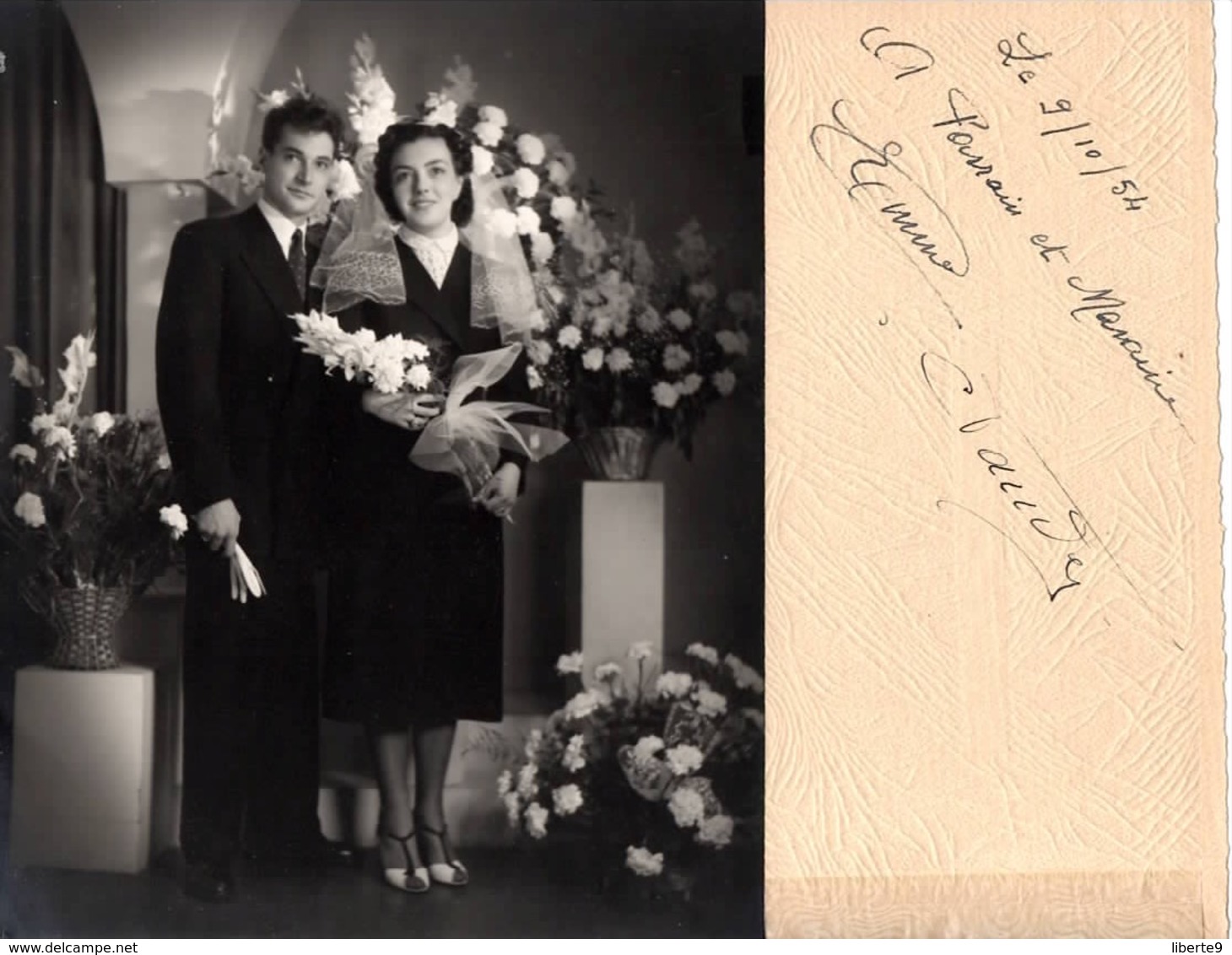 Mariage 1954 - Photo-capitole Lucien Lagneau Beausoleil Monte-Carlo Supérieur - Non Classés