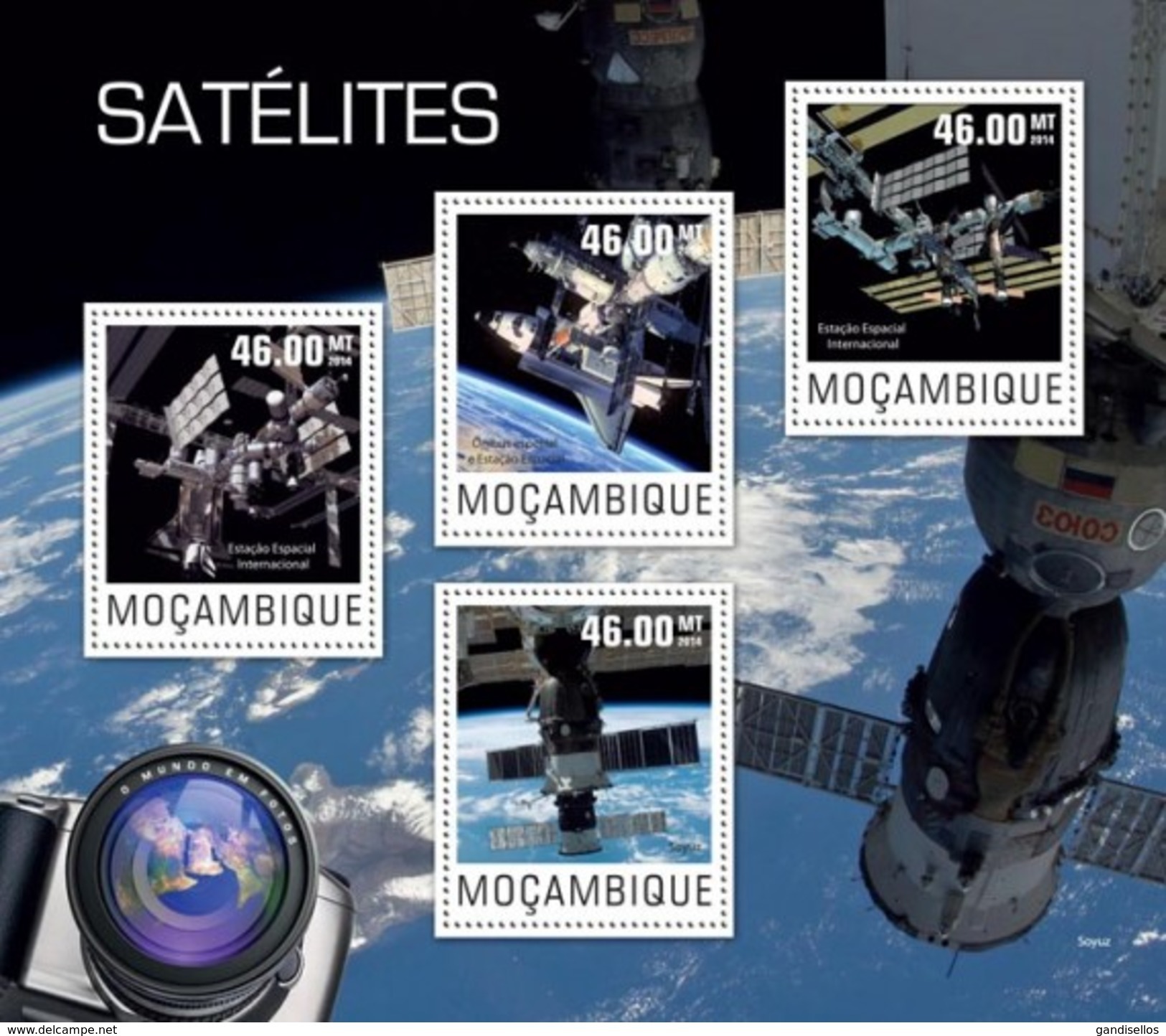 MOZAMBIQUE 2014 SHEET SATELLITES ESPACE SPACE ESPACIO Moz14428a - Mozambico