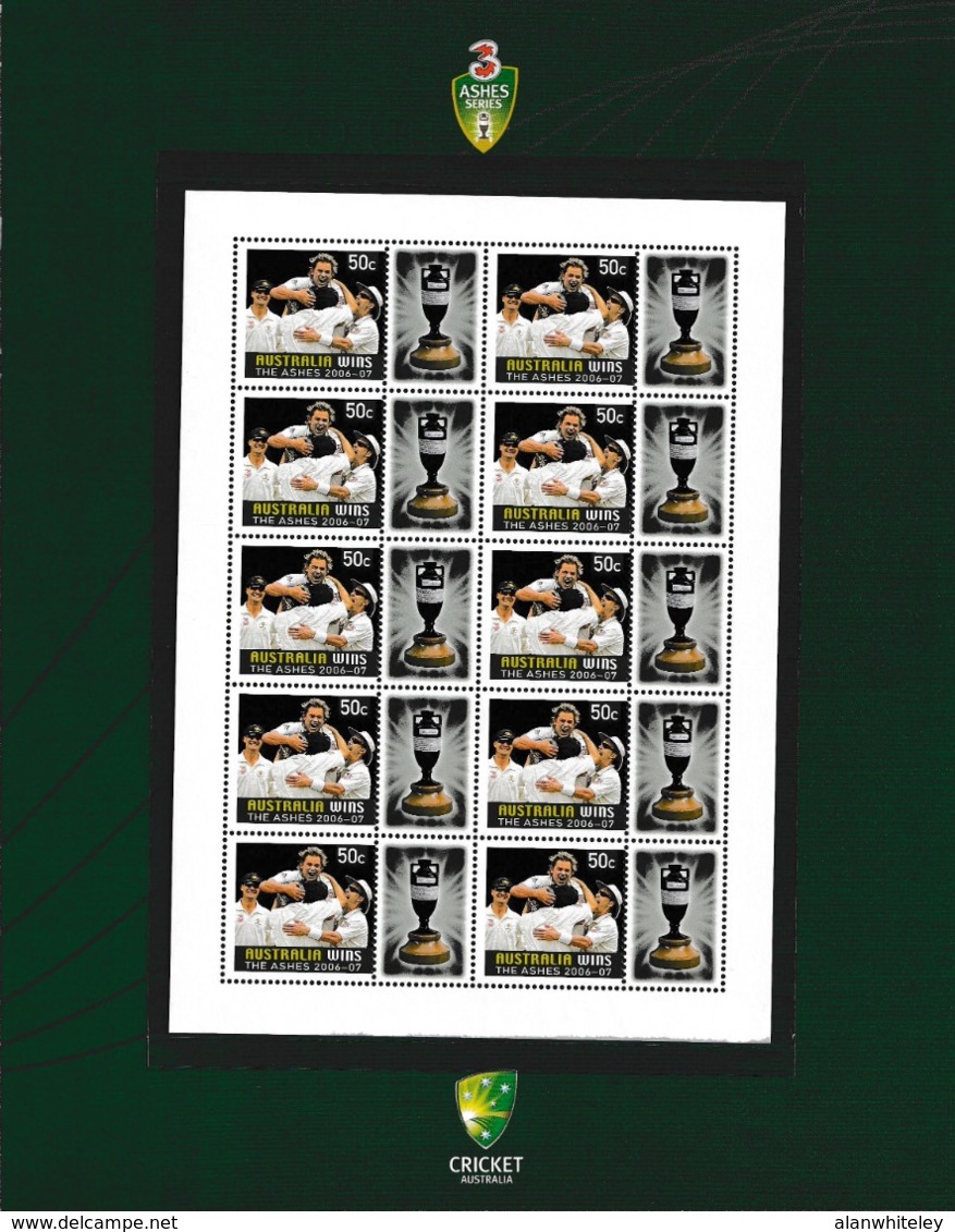 AUSTRALIA 2007 Cricket Victory / The Urn Returns: Presentation Pack UM/MNH - Presentation Packs