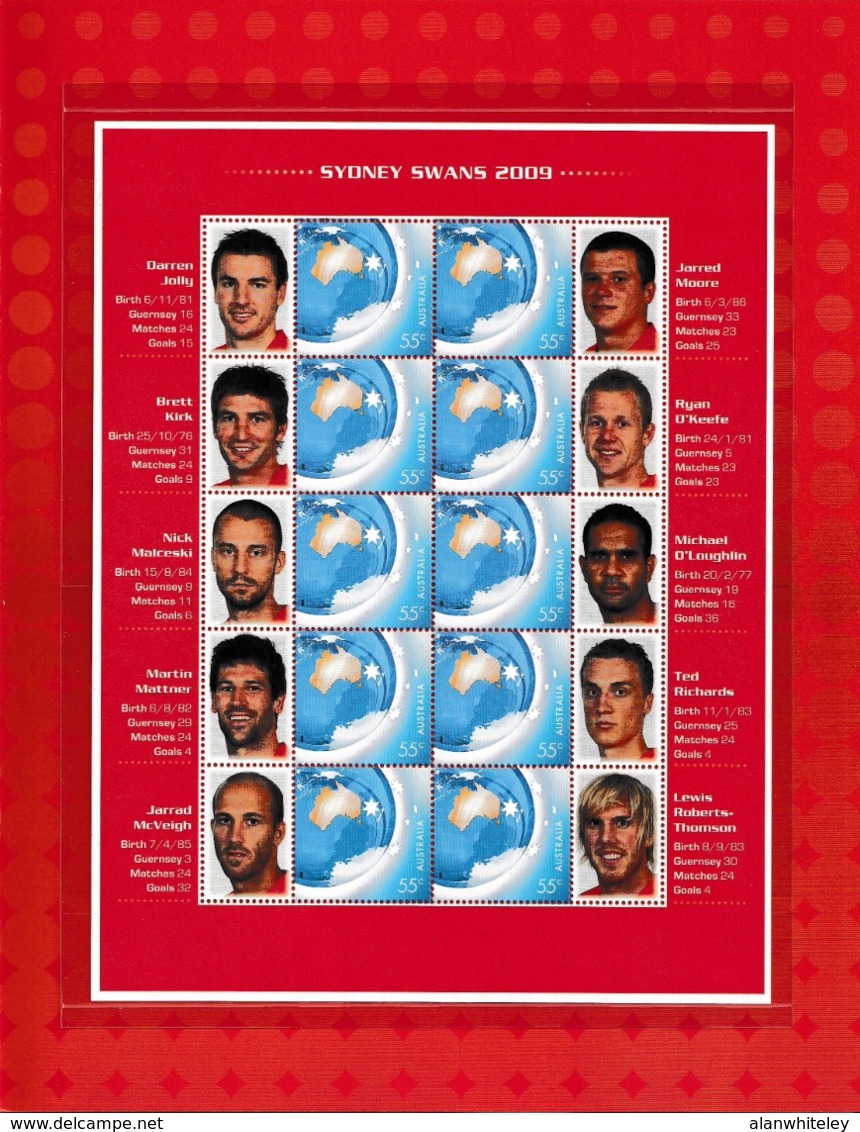 AUSTRALIA 2009 AFL / Sydney Swans: Souvenir Pack UM/MNH - Presentation Packs