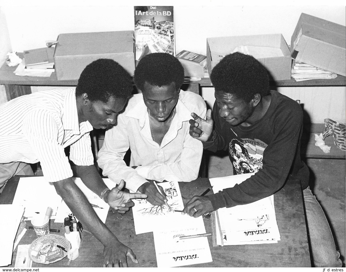 Photo R. Centrafricaine. Bangui L'équipe De La BD Locale TATARA 1980  Photo Vivant Univers - Afrika