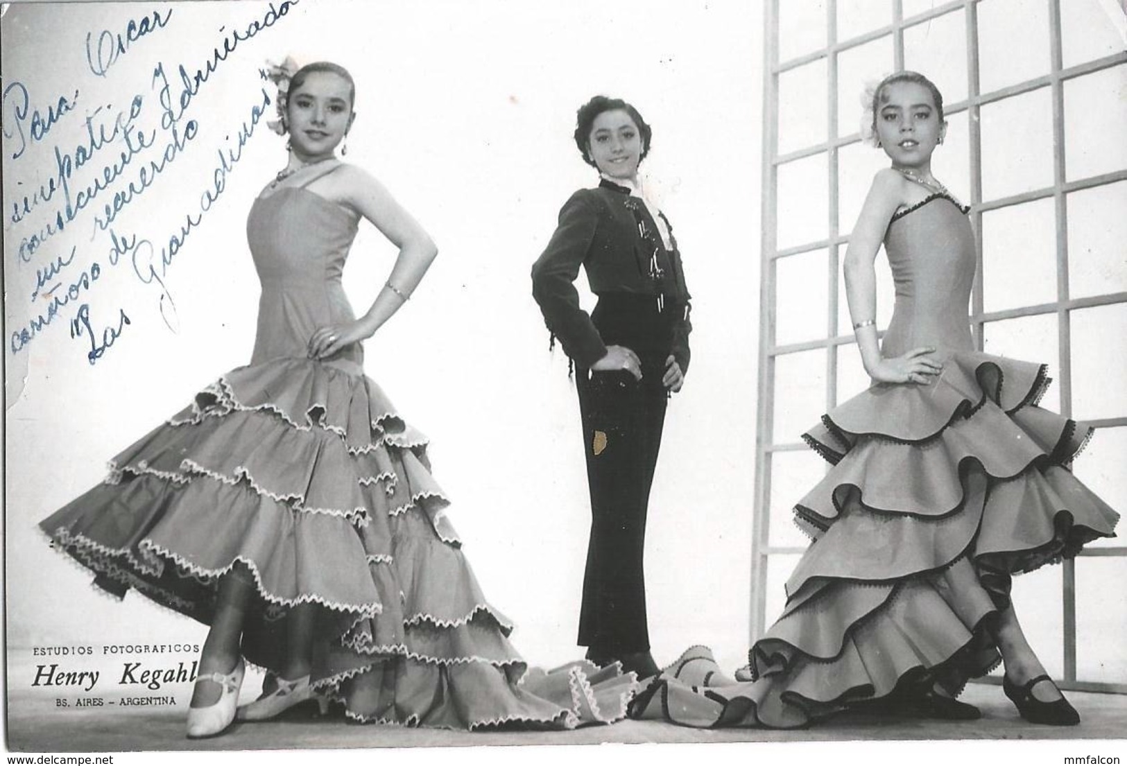 BALLET Spanish FLAMENCO DANCERS Danseuses LAS GRANADINAS - Autograph Dedicacee 1960' Photo 15x10cm By HENRY KEGAHL - Fotos Dedicadas