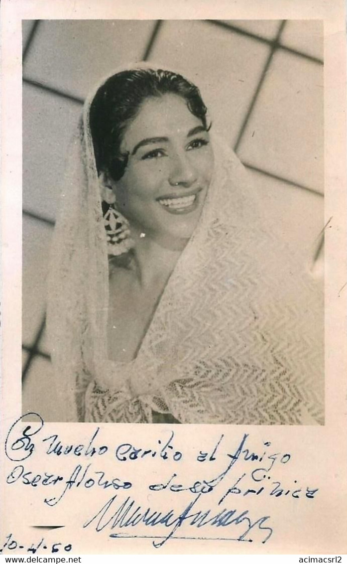 X2170 Spanish FLAMENCO DANCER Danseuse "unidentified" MARIANA ... ? Autograph Dedicacee 1950' Photo 13x9cm - Fotos Dedicadas