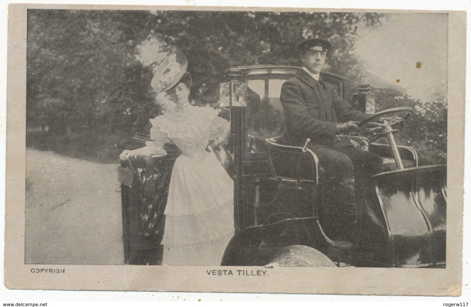 Vesta Tilley, 1910 Postcard To Jinnie Grainger, Priest Lane, Ripon - Artisti