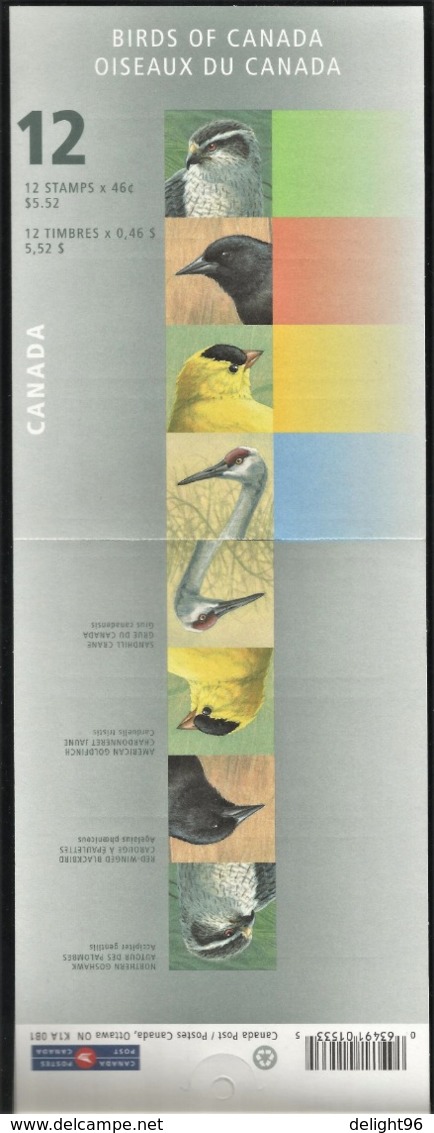1999 Canada Birds Booklet (Self Adhesive) - Autres & Non Classés