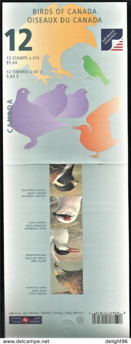 2001 Canada Birds Booklet (Self Adhesive) - Autres & Non Classés