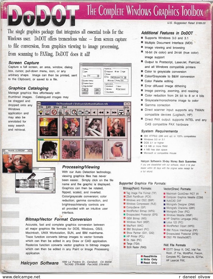 DoDot 4 Pour Windows 3.0 Et 3.1 (en Anglais - 1992, TBE+) - Altri & Non Classificati
