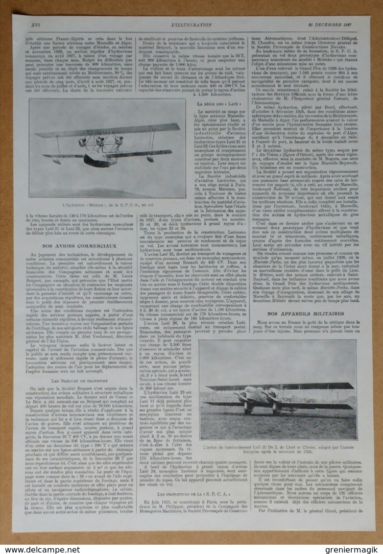 1927 Notre Industrie Aéronautique : Les Efforts De Quelques Grandes Firmes (Avions - Hydravion - Réseau...) - Publicité - Reclame