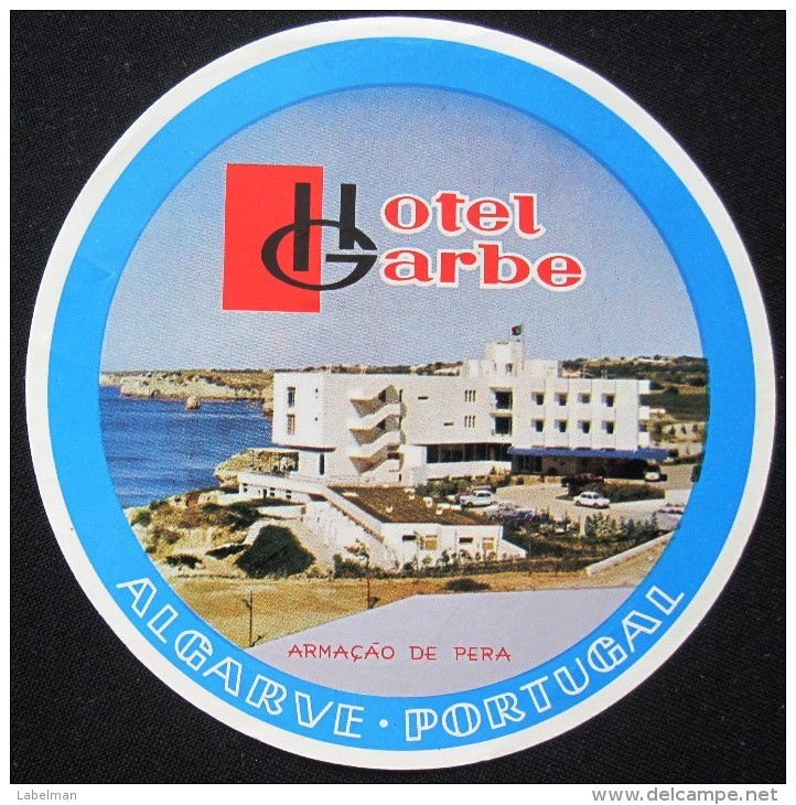 HOTEL PENSAO RESIDENCIAL GARBE ALGARVE TAG DECAL STICKER LUGGAGE LABEL ETIQUETTE AUFKLEBER PORTUGAL - Etiketten Van Hotels