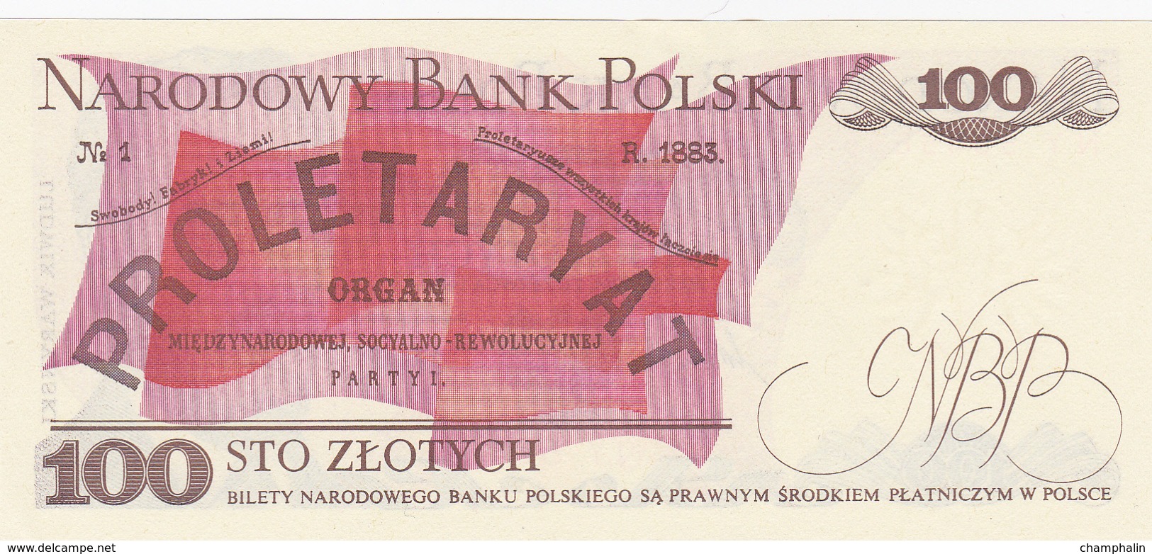 Pologne - Billet De 100 Zlotych - 1er Décembre 1988 - Ludwik Warynski - Neuf - Poland