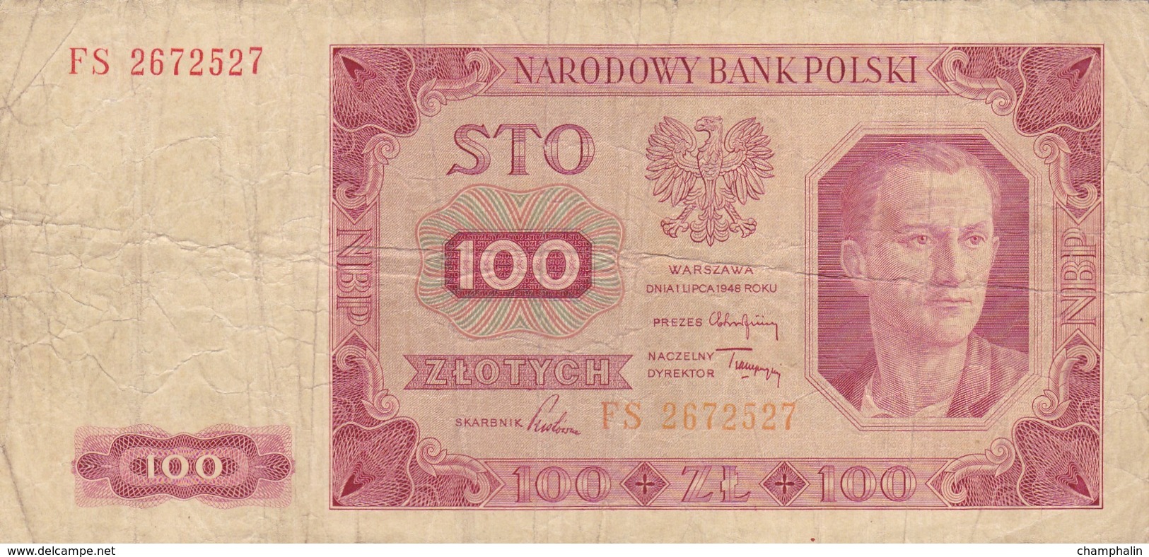 Pologne - Billet De 100 Zlotych - 1er Juillet 1948 - Poland