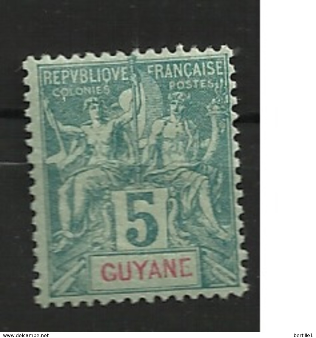 GUYANE                N° YVERT    33   NEUF SANS CHARNIERES     ( Nsch 01/25 ) - Unused Stamps