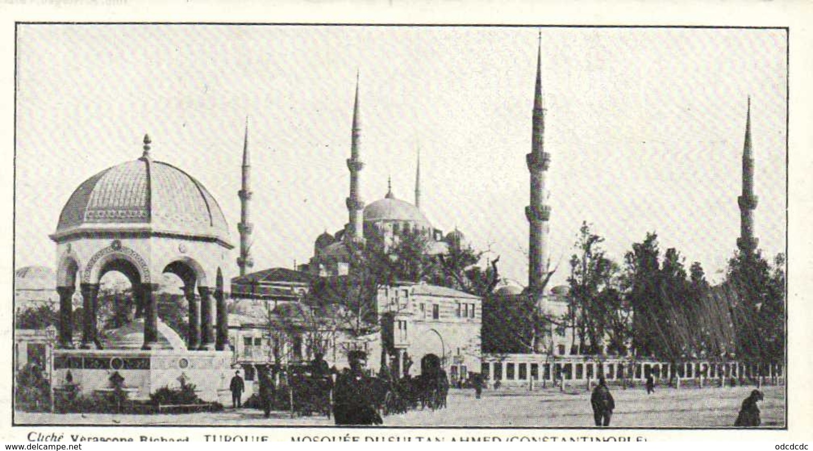 TURQUIE  MOSQUUEE DU SULTAN AHMED (CONSTANTINOPLE ) Cliché Vérascope Richard RV Chocolat Du Planteur - Turquie