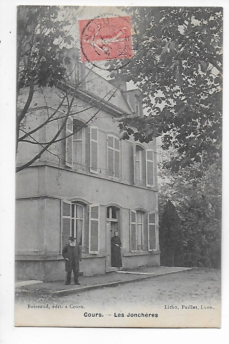 69  -  CPA  De  COURS  -  Les  Jonchères  En  1907  (  Animée  ) - Cours-la-Ville