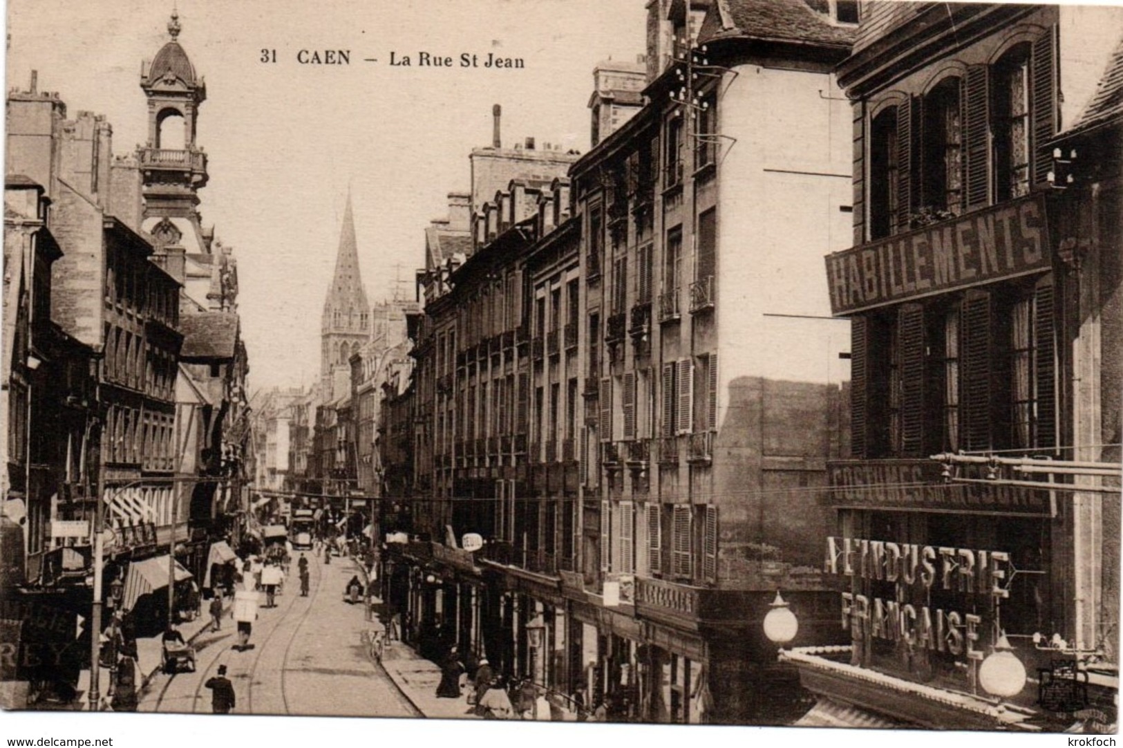 Caen - La Rue Saint-Jean N°31 - Habillements à L'industrie Française - Letellier - Caen