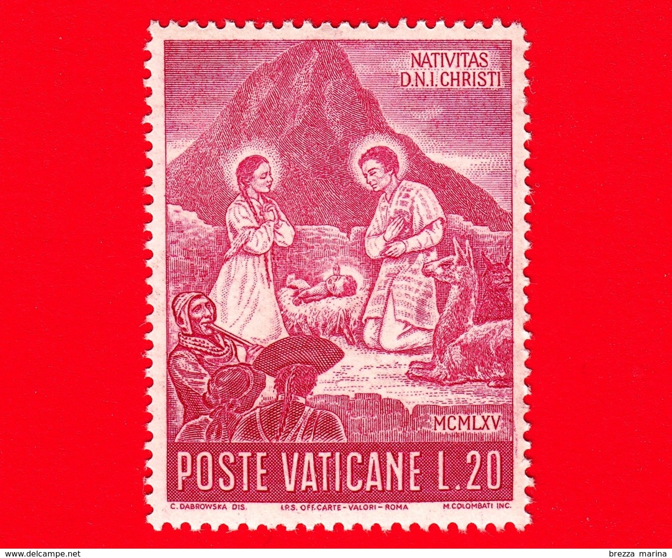 Nuovo - MNH - VATICANO  - 1965 - Natale - 20 L. • Natività - Nuevos