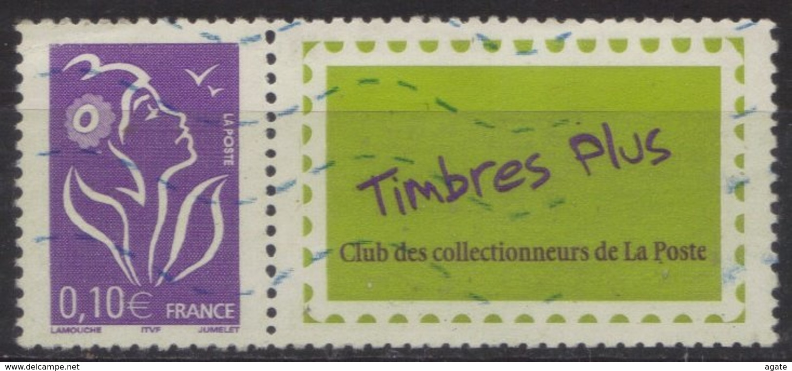 3916A - Lamouche 0.10 Personnalisé Timbres Plus Oblitéré - Used Stamps