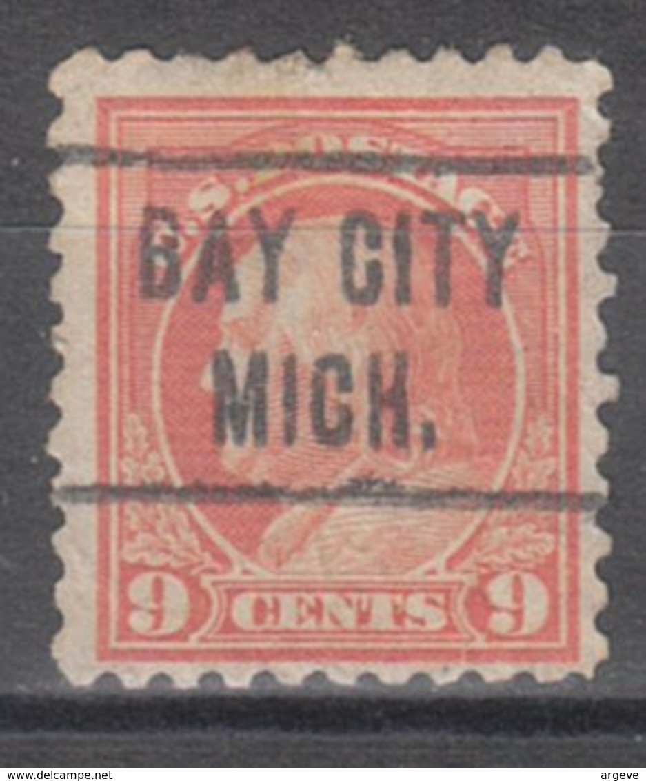 USA Precancel Vorausentwertung Preo, Locals Michigan, Bay City 1914-L-4 HS - Preobliterati