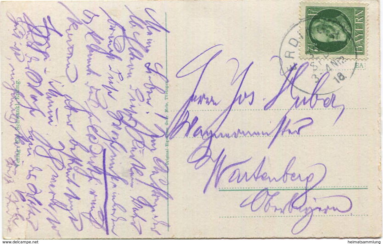 Erding - Sempt - Verlag Em. Schwankl Erding - Gel. 1918 - Erding