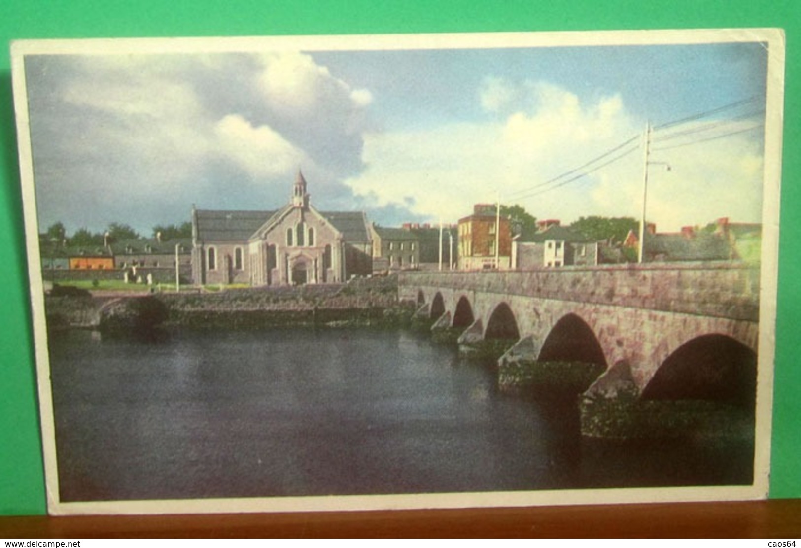 LIMERICK River Shannon Thomond Bridge St. Munchin's Church IRLANDA Cartolina Viaggiata 1956 - Limerick