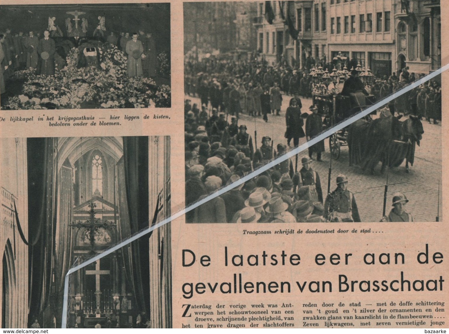 BRASSCHAAT..1937.. DE LAATSTE EER AAN DE GEVALLENEN VAN BRASSCHAAT ONTPLOFFING IN HET LEGERKAMP - Non Classés