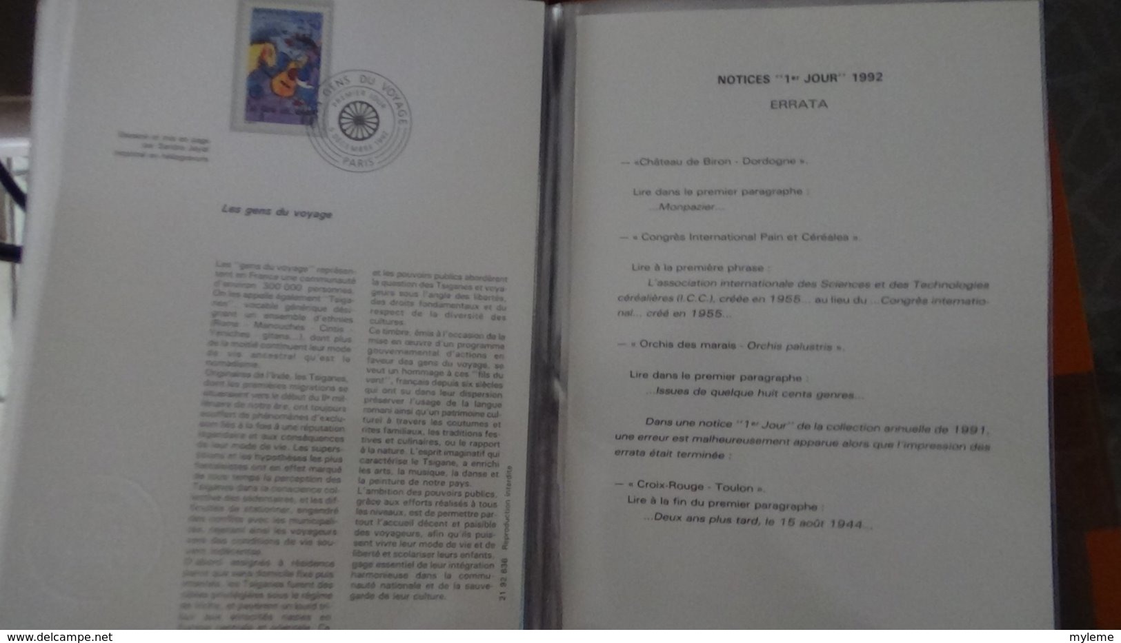 Collection de 35 documents philatéliques dans son emballage d'origine de l'année 1992