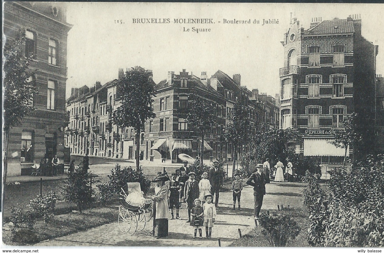 CPA Molenbeek  Boulevard Du Jubilé  Le Square  Animation - Molenbeek-St-Jean - St-Jans-Molenbeek