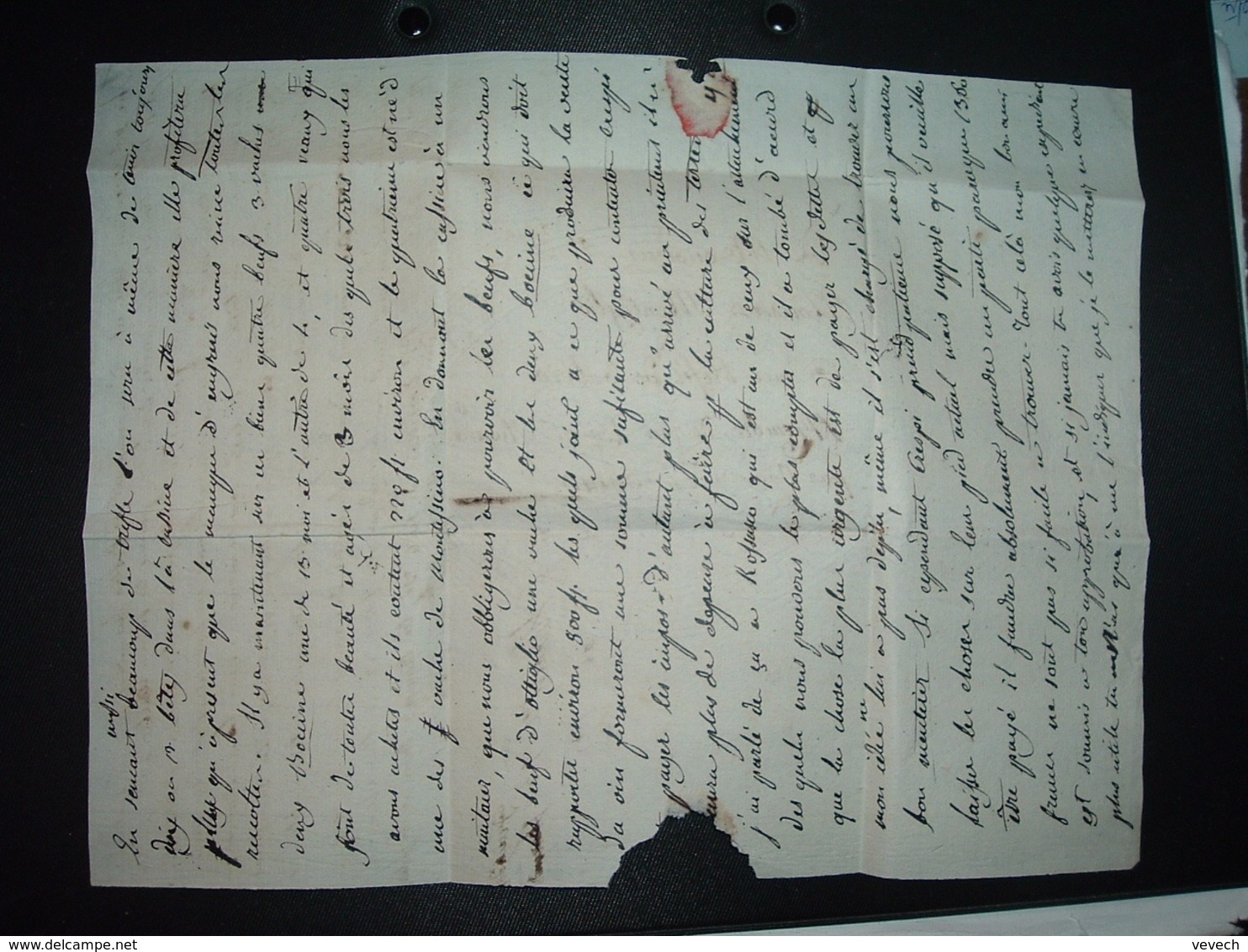 LETTRE (PLI) Datée 16 FRUCTIDOR AN 13 Pour Mr MONTIGLIO SOUS PREFET DE BOBBIO Membre De La Légion D'honneur - 1801-1848: Precursors XIX