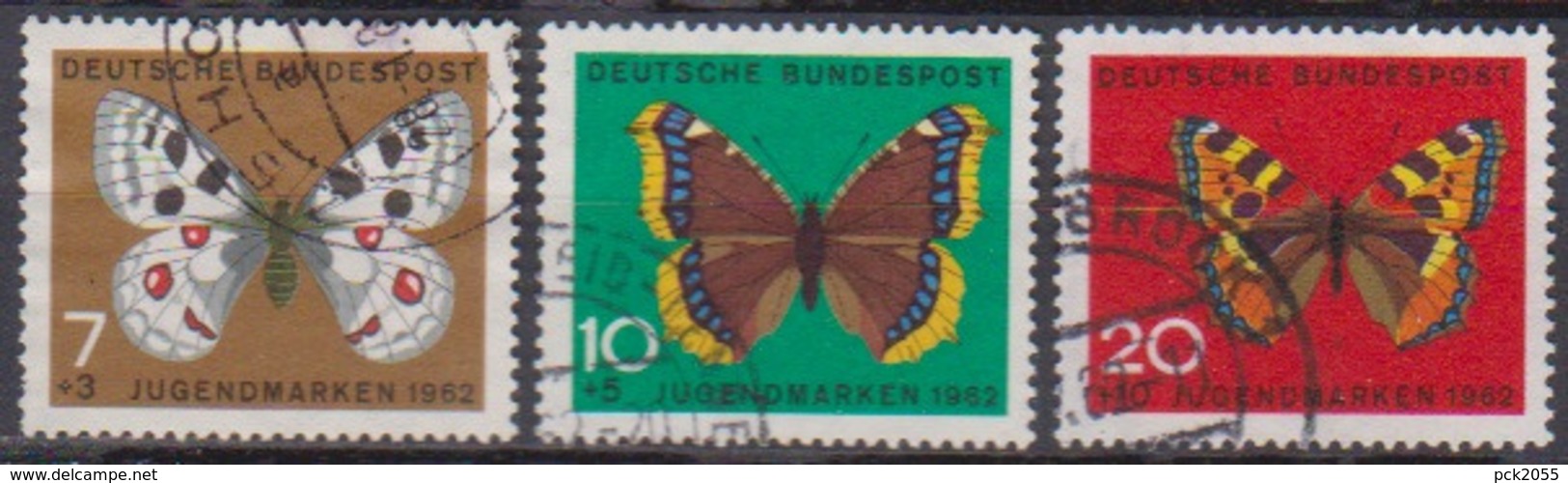 BRD 1962 MiNr.376,377, 378  Jugend: Schmetterlinge ( A612 ) Günstige Versandkosten - Used Stamps