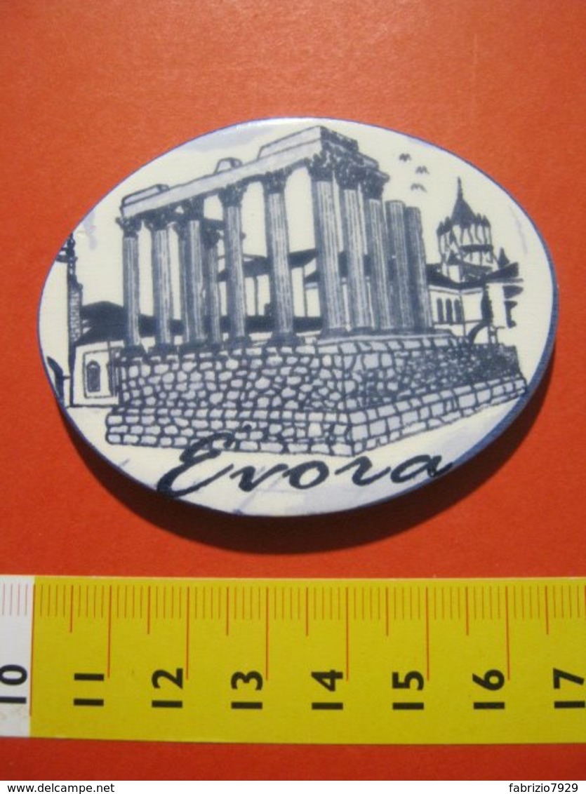 MED.1 MAGNETE MAGNET FRIGO - PORTOGALLO PORTUGAL EVORA CITY TEMPLIO ROMANO COLONNE PIASTRELLA CERAMICA - Magnets