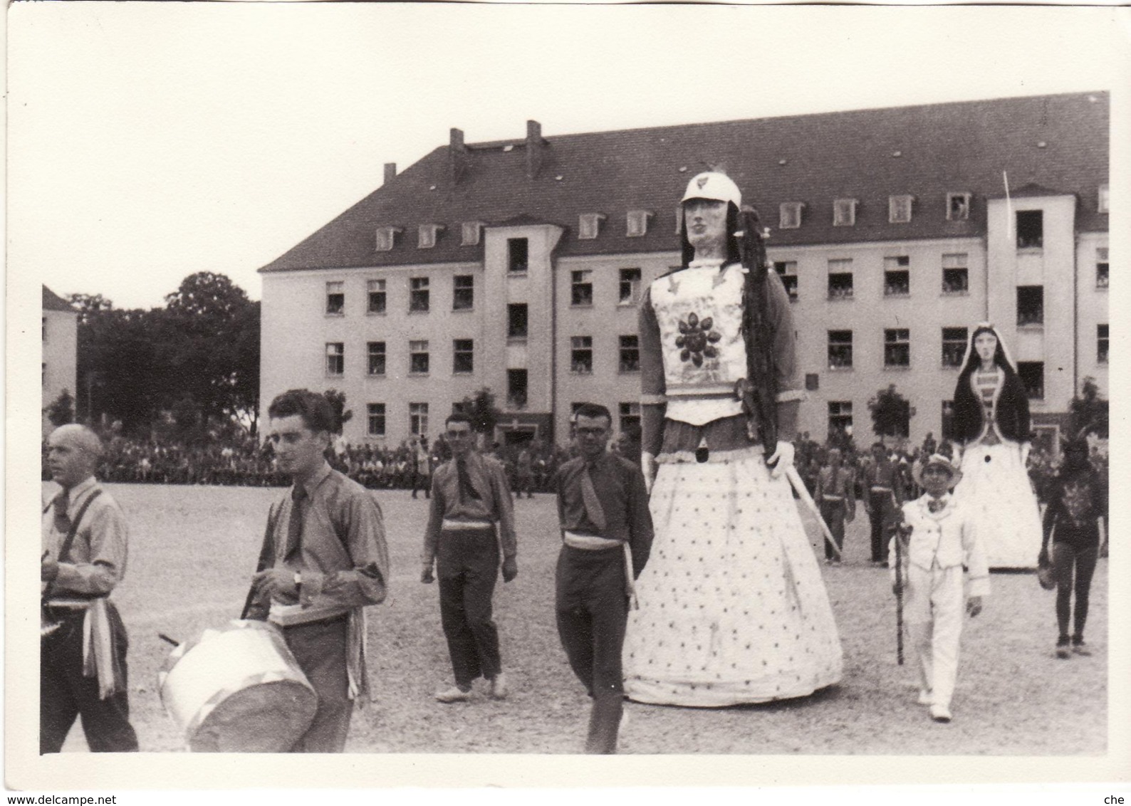 CARTE PHOTO PRISONNIER DE GUERRE OFLAG IIA CORTEGE GOLIATH ATH CENSURE GEPRUFT 21 - Guerre 1939-45