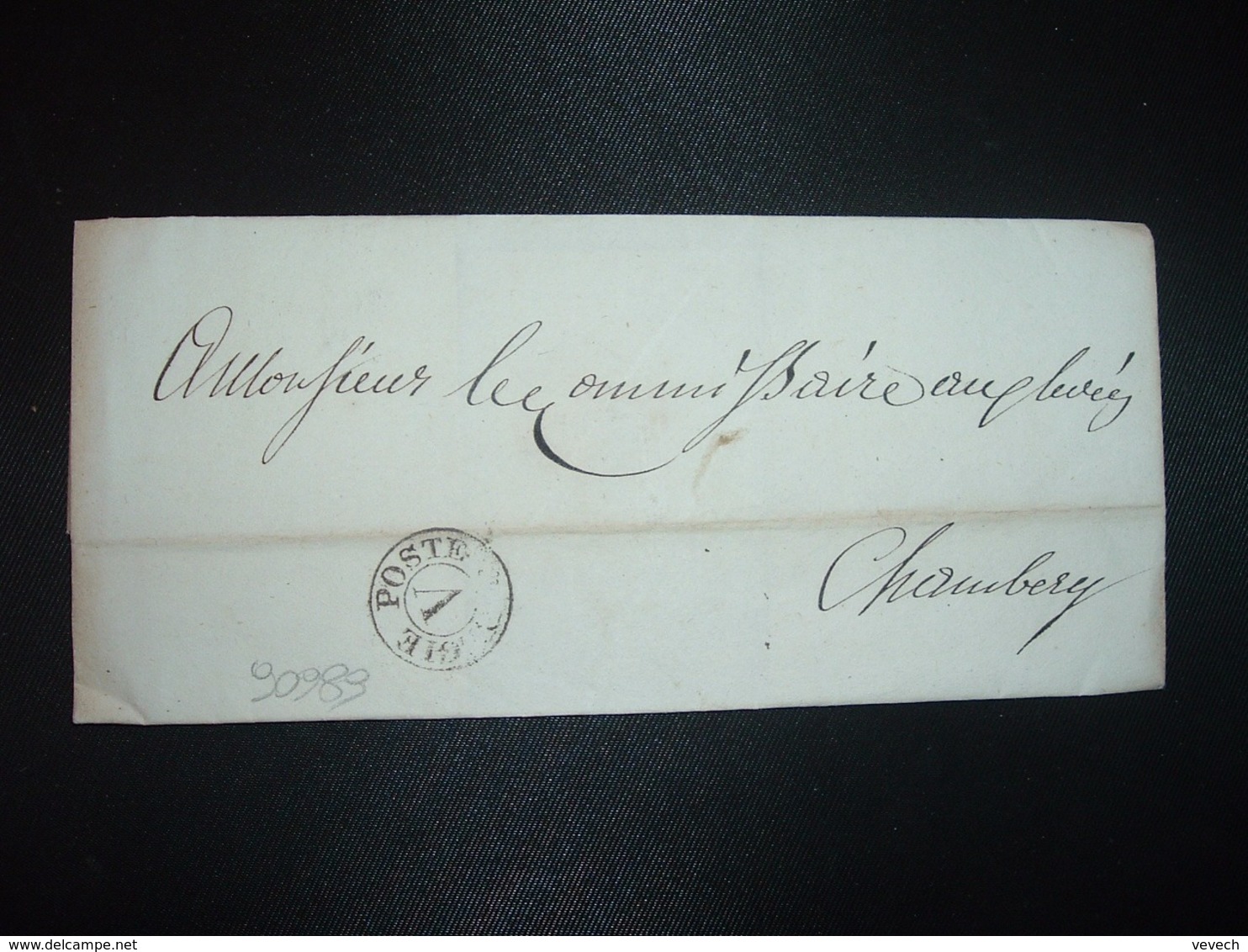 LETTRE (PLI) Pour Le COMMISSAIRE AUX LEVEES CHAMBERY + CACHET POSTE + DELLE - 1801-1848: Precursors XIX