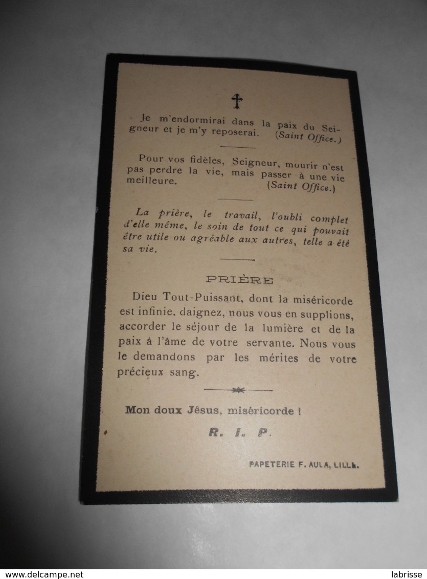 Images Pieuse  Zélie Legrand épouse De Césaire Hernu Décédé à Lacouture 1907 - Devotion Images