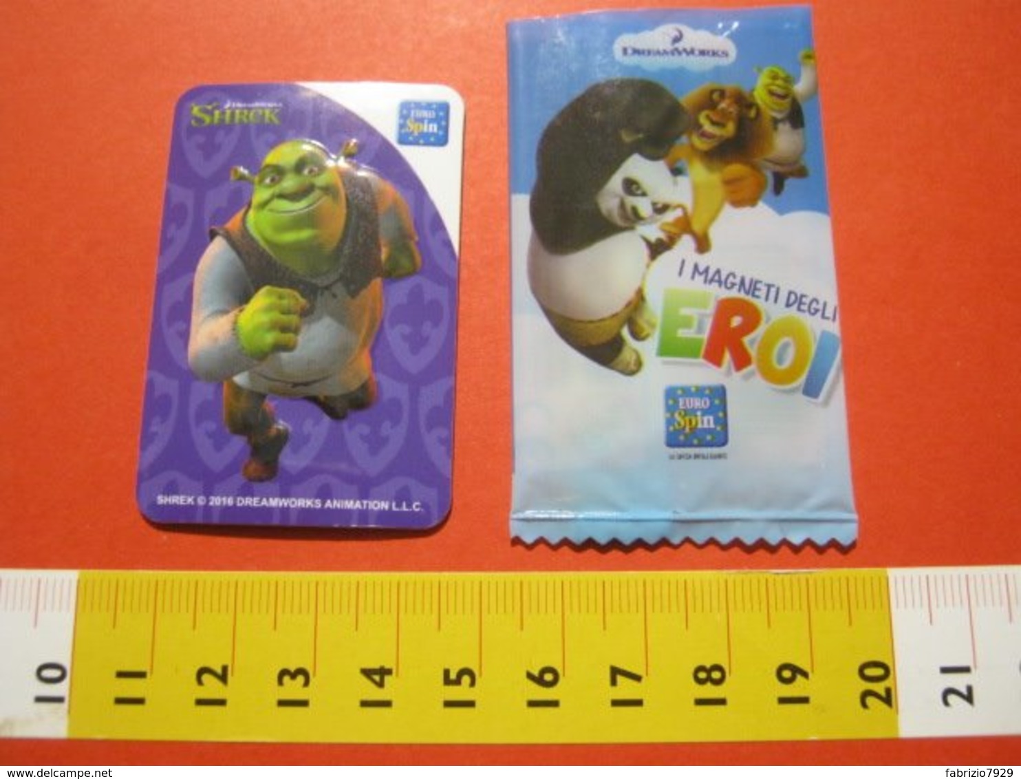 MED.1 MAGNETE MAGNET FRIGO ITALIA 2015 EURO SPIN EROI CARTOON CARTONI ANIMATI MANGA - SHREK - Personnages