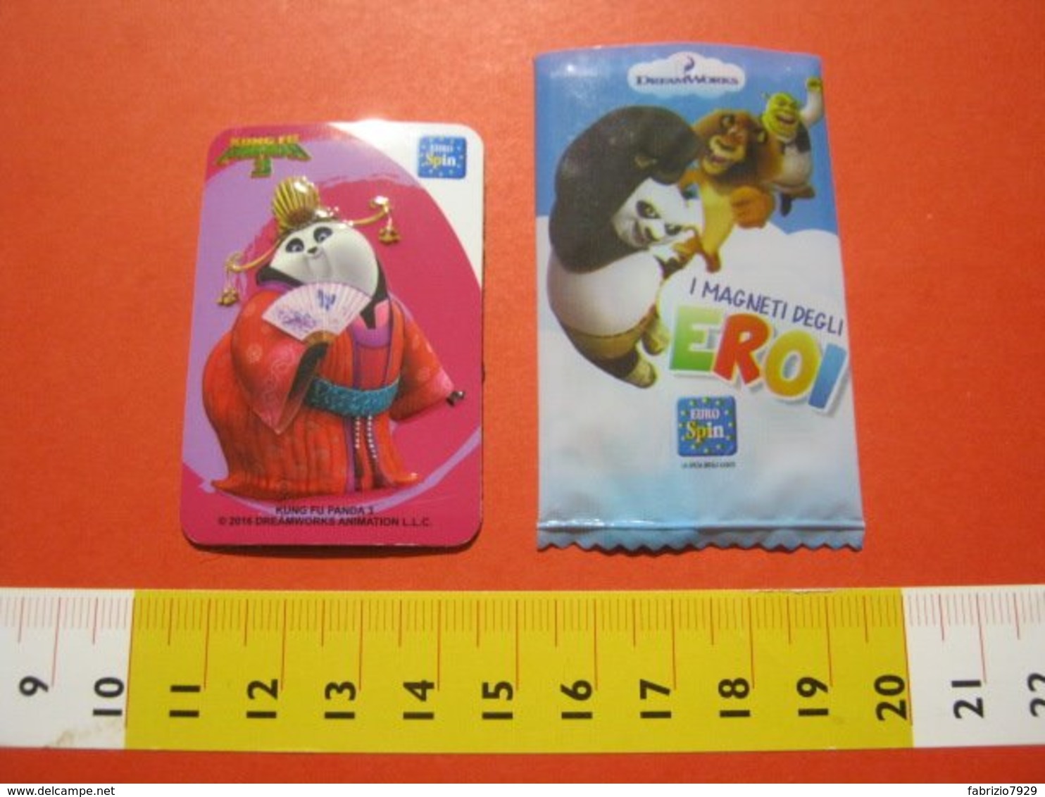 MED.1 MAGNETE MAGNET FRIGO ITALIA 2015 EURO SPIN EROI CARTOON CARTONI ANIMATI MANGA - KUNG FU PANDA 3 JAPAN GIRL - Characters