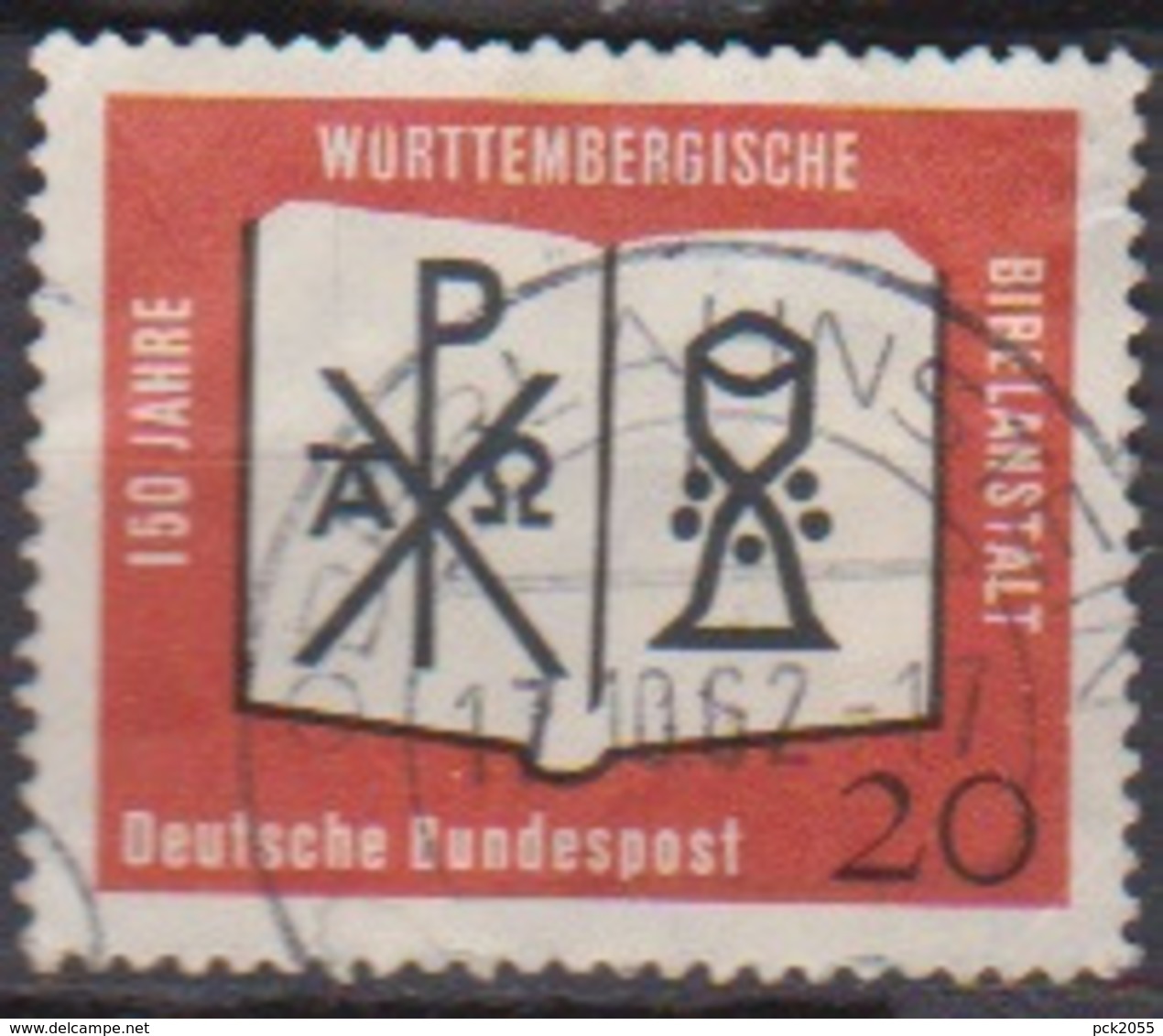 BRD 1962 MiNr.382  150 Jahre Württembergische Bibelanstalt ( A624 ) Günstige Versandkosten - Gebraucht