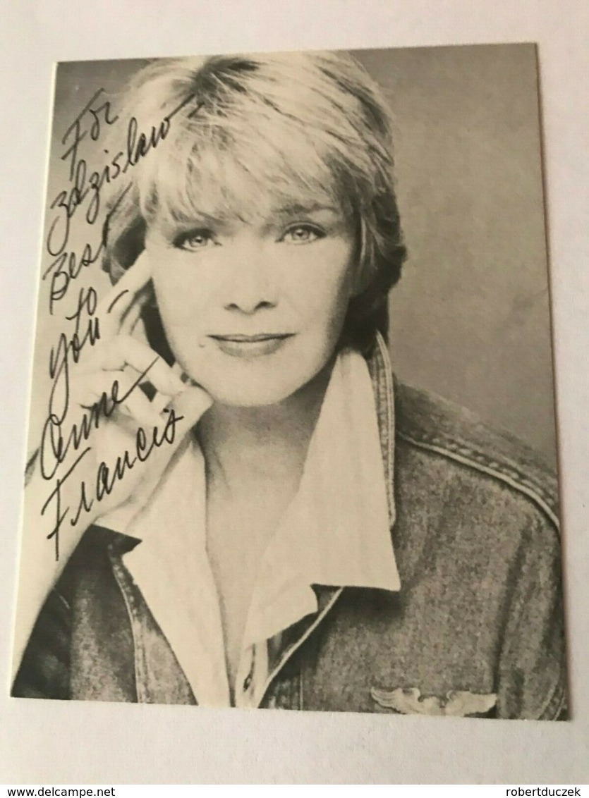 Anne Francis Photo Autograph Hand Signed 10x15 Cm - Gehandtekende Foto's