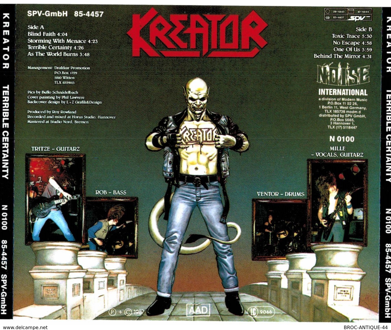 CD N°2431 - KREATOR - TERRIBLE CERTAINTY - ALBUM 8 TITRES - Hard Rock & Metal