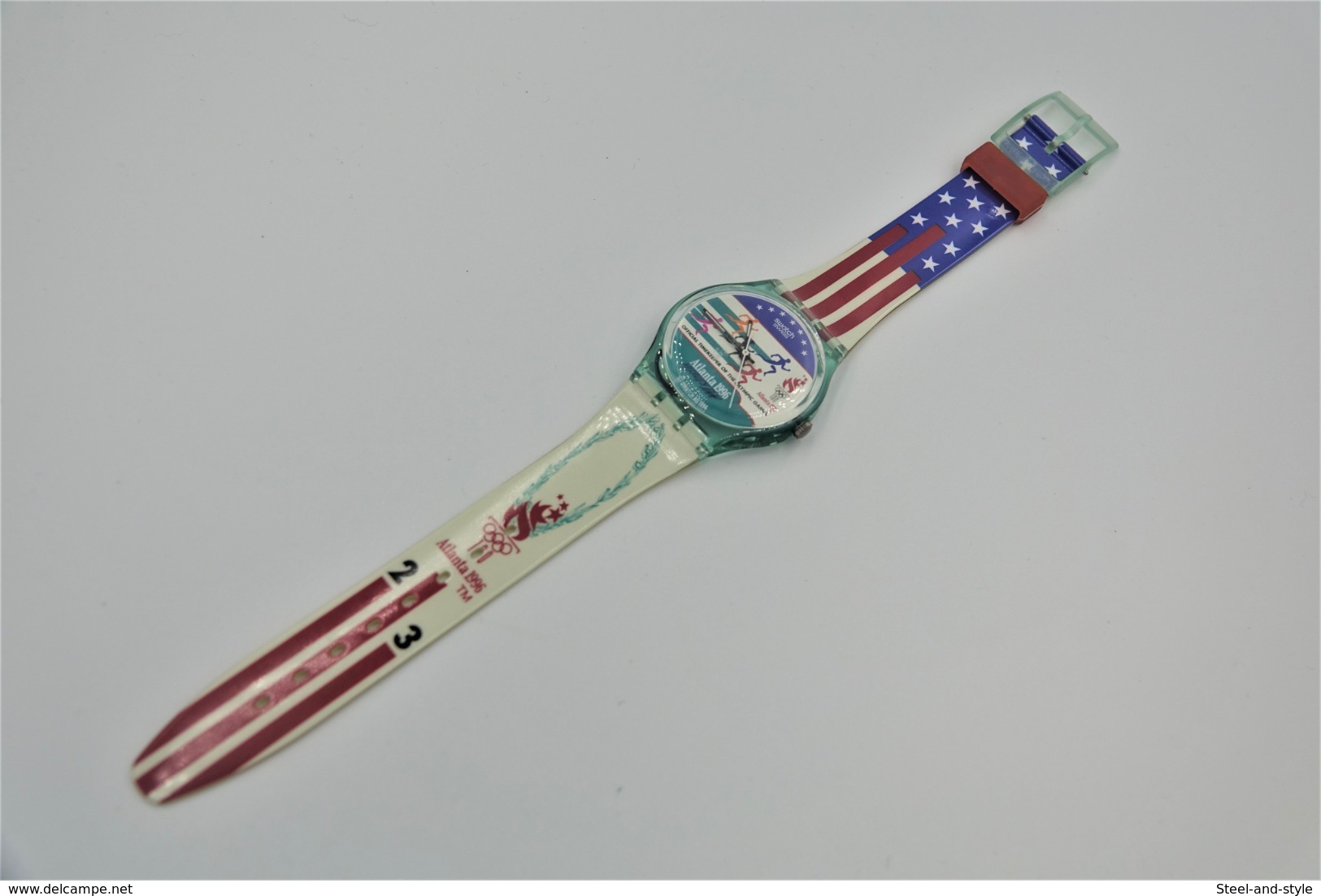 watches : SWATCH - Swatch Olympic games Atlanta Laurels edition nr. MGZ145 with box - USA - running  - excelent 1996