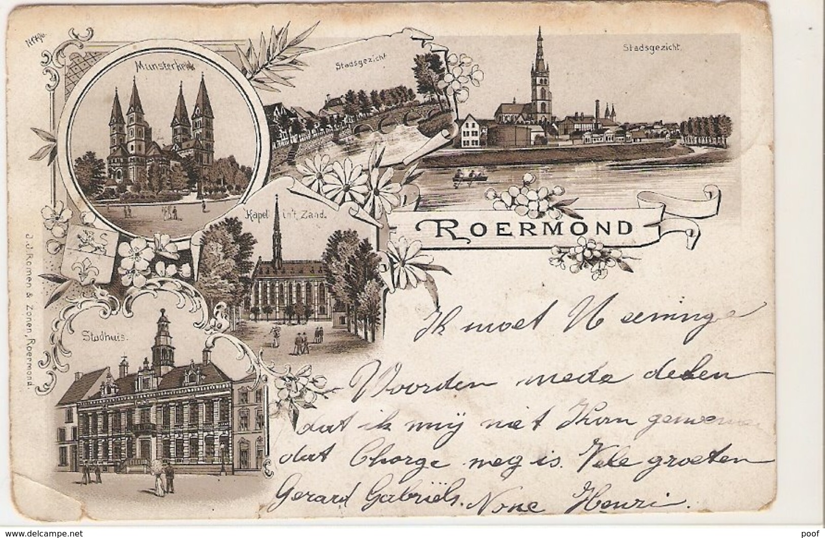Roermond : Stadsgezicht  ( Litho ) 1899 - Roermond